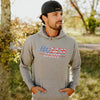 Busch Light '90s USA Flag Logo Hoodie