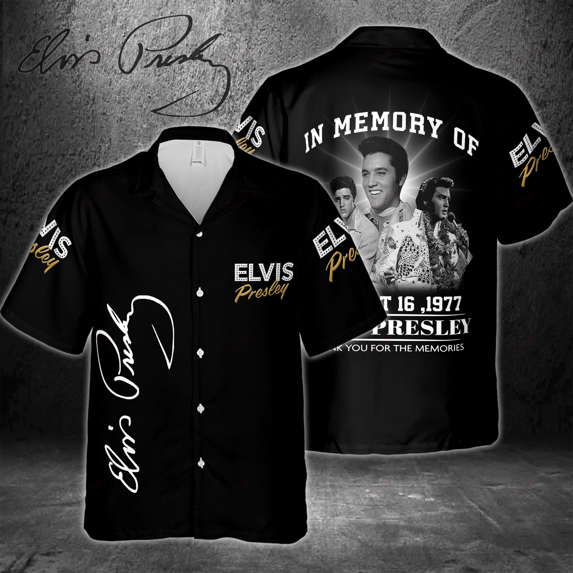 In Memory Of Elvis Presley Hawaiian 3D Shirt 3HS-W1G7