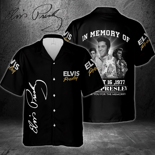 In Memory Of Elvis Presley Hawaiian 3D Shirt 3HS-W1G7