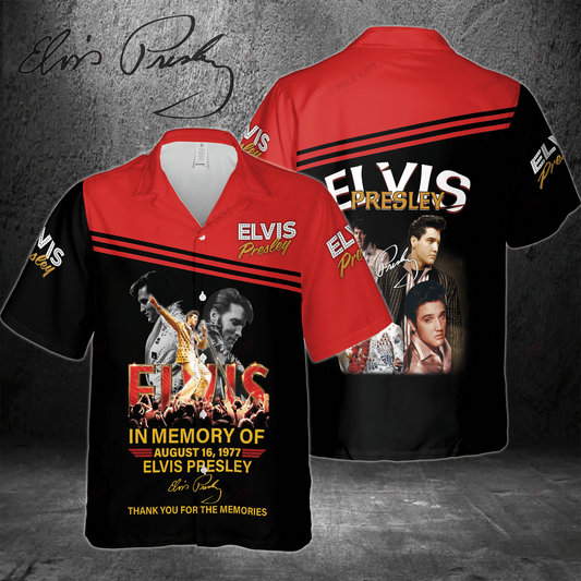 In Memory Of Elvis Presley Hawaiian 3D Shirt 3HS-Y5U6