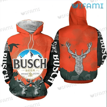 Foxnfish Busch Beer Hoodie 3D Deer Hunting Beer Lovers Gift