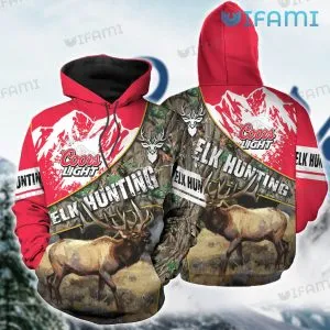 Foxnfish Coors Light Hoodie 3D ELk Hunting Beer Lovers Gift