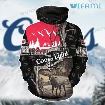 Foxnfish Coors Light Hoodie 3D Deer Hunting Gift For Beer Lovers