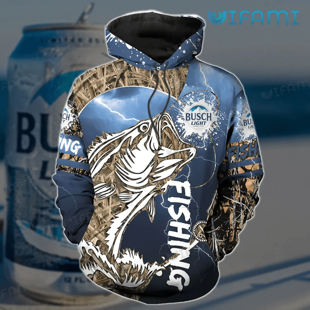 Foxnfish Busch Light Hoodie 3D Fishing Gift For Beer Lovers