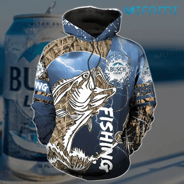 Foxnfish Busch Light Hoodie 3D Fishing Gift For Beer Lovers