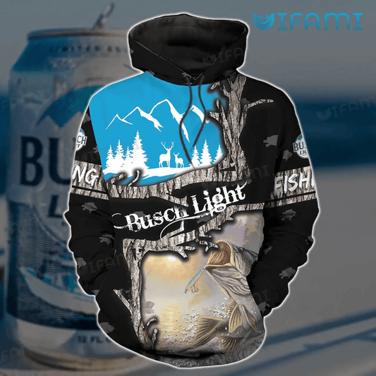 Foxnfish Busch Light Hoodie 3D Hunting Fishing Gift For Beer Lovers