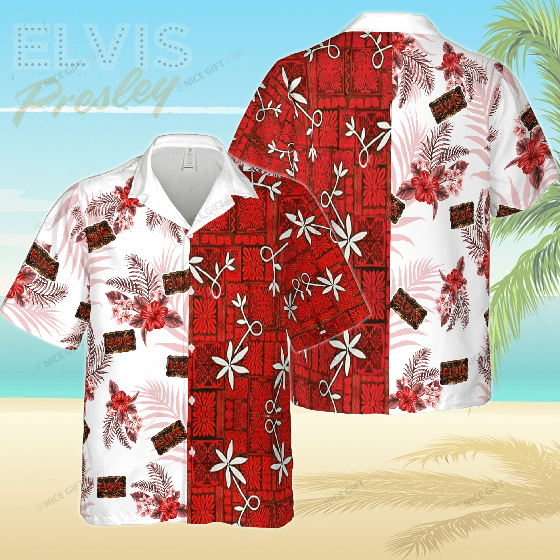 Elvis Presley Hawaiian 3D Shirt 3HS-E5F3