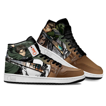 Eren Yeager and Levi Ackerman J1 Sneakers Anime MN21