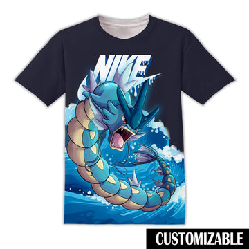 Custom Color Navy Gift For Anime Fan Gyarados Fan Pokemon Adult And Kid Tshirt