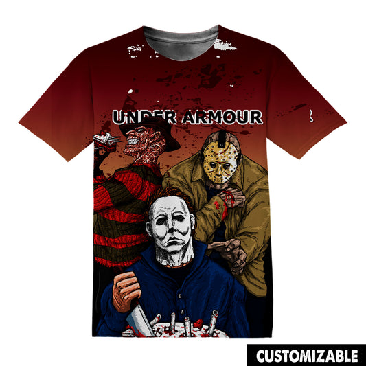 Custom Text UDM Halloween Top Killers Shirt Horror Movie Jason Voorhees Michael Myers Freddy Shirt Adult And Kid Tshirt Hoodie