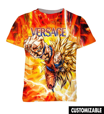 Custom Text VSC Songoku Super Saiyan Fan Adult And Kid Tshirt