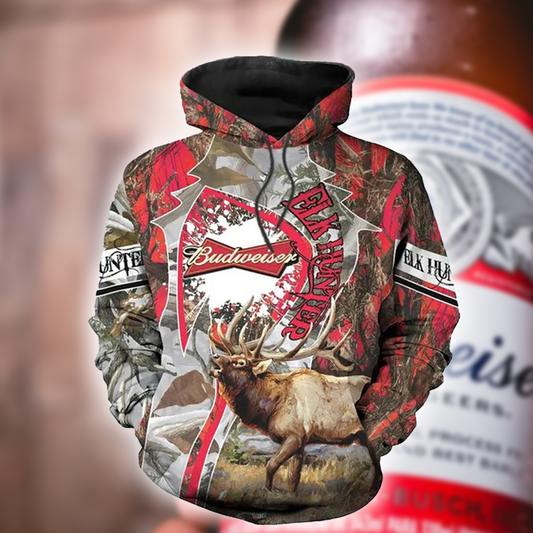 Foxnfish Deer Hunter In Safari Park Budweiser Beer 3D Hoodie