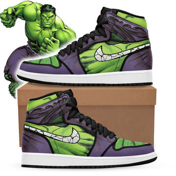 Hulk Marvel Air Jordan 1 High Top Shoes