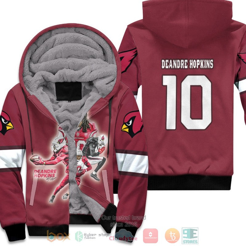 Arizona Cardinals Deandre Hopkins 10 Nfl Red Fleece Hoodie - Hot Sale 2024