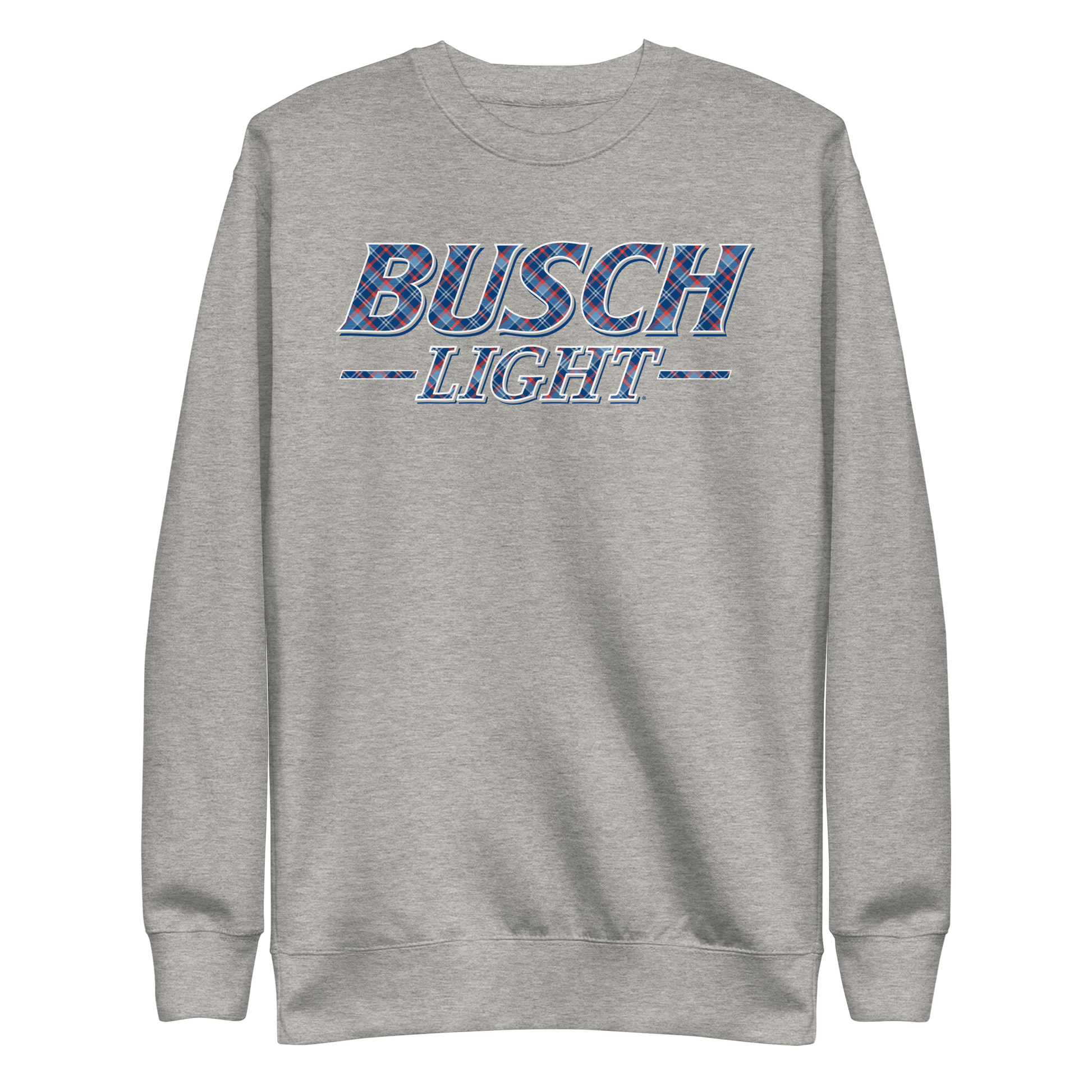 Busch Light USA Plaid Logo Crewneck Sweatshirt