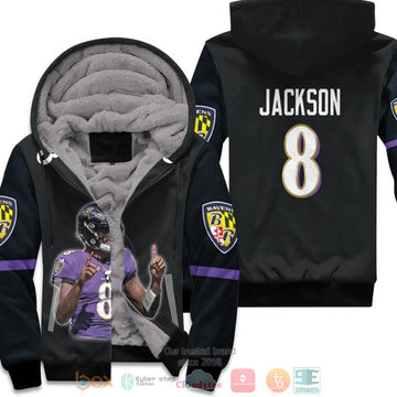 Baltimore Ravens Lamar Jackson 8 Nfl Black Fleece Hoodie - Hot Sale 2024