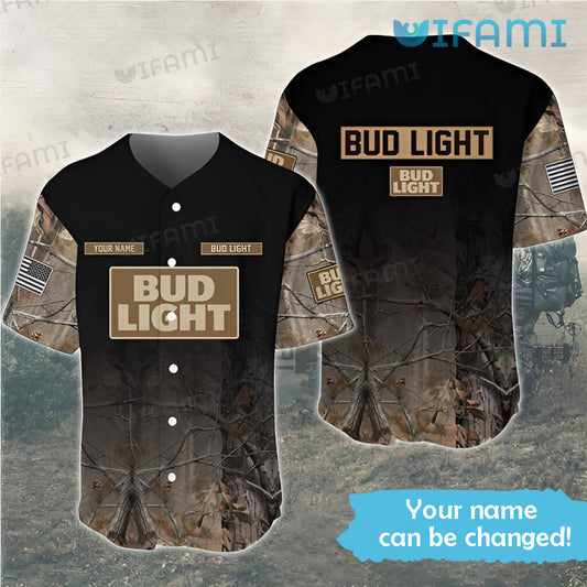 Cheerstee Bud Light Baseball Jersey Deer Hunting Custom Name Beer Lovers Gift - Personalized Gifts: Family, Sports, Occasions, Trending