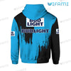 Bud Light Hoodie 3D Black And Blue Beer Lovers Gift - Personalized Gifts: Family, Sports, Occasions, Trending