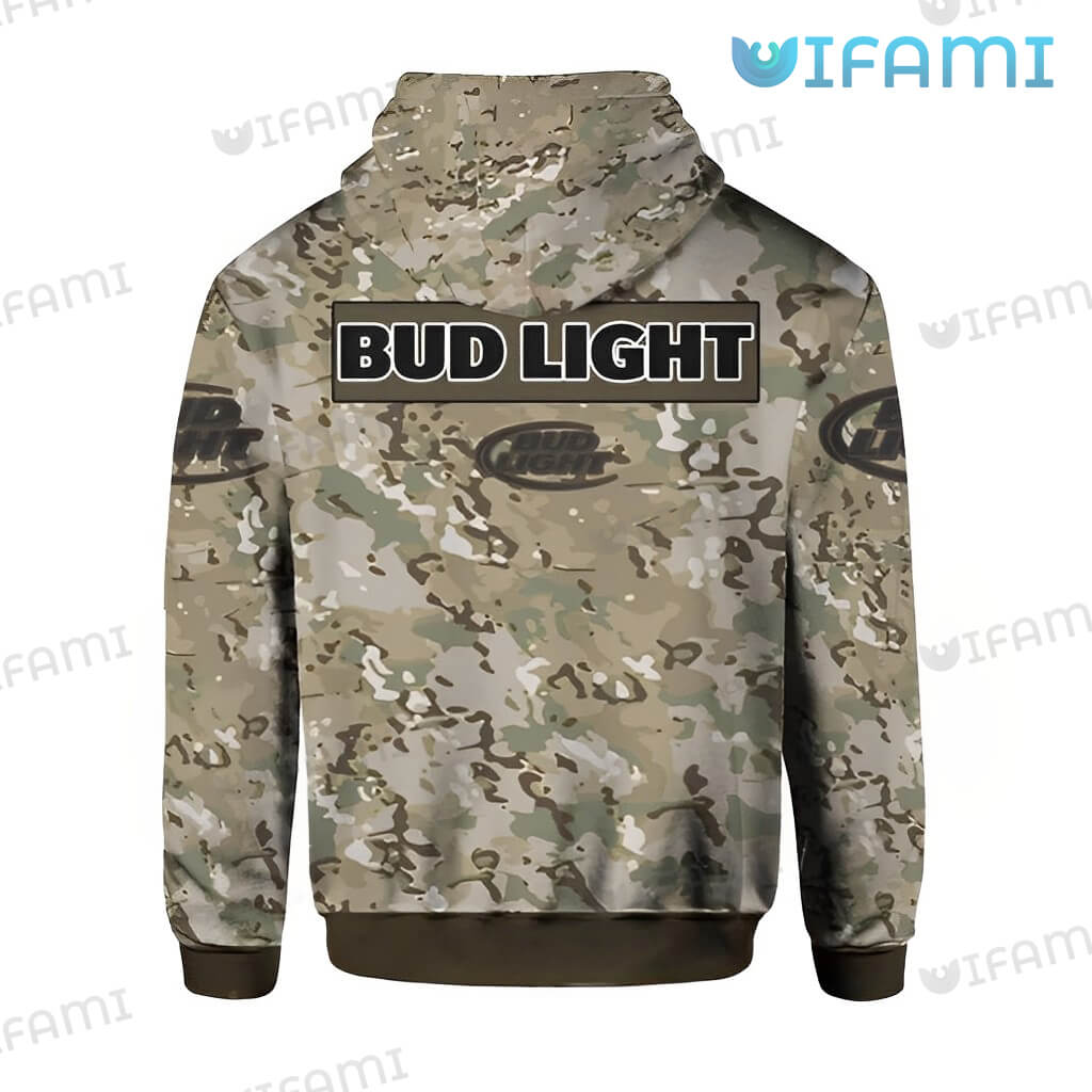 Bud Light Hoodie 3D Camo Beer Lovers Gift - Personalized Gifts: Family, Sports, Occasions, Trending