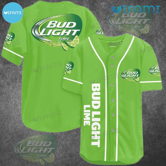 Cheerstee Bud Light Lime Baseball Jersey Gift For Beer Lovers - Personalized Gifts: Family, Sports, Occasions, Trending