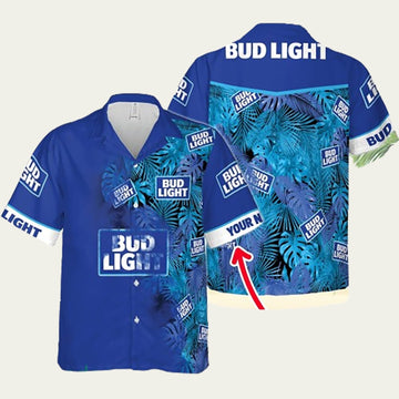 Bud Light Island Design Hawaiian Shirt