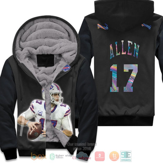 Buffalo Bills Josh Allen 17 Nfl Black Fleece Hoodie - Hot Sale 2024