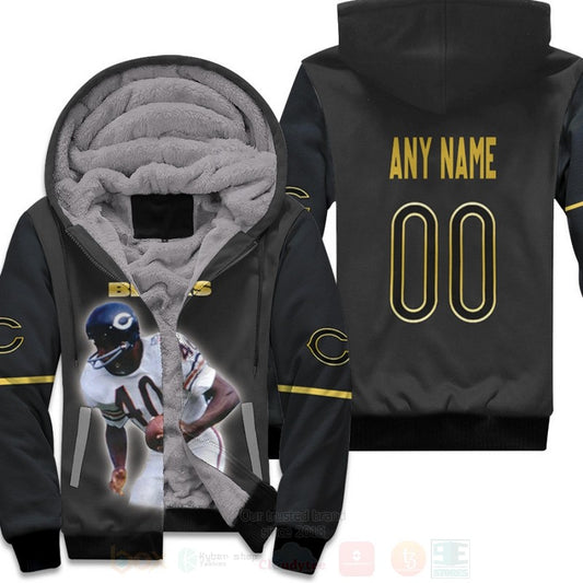 Chicago Bears Gale Sayers 40 Nfl Black Personalized 3D Fleece Hoodie - Hot Sale 2024