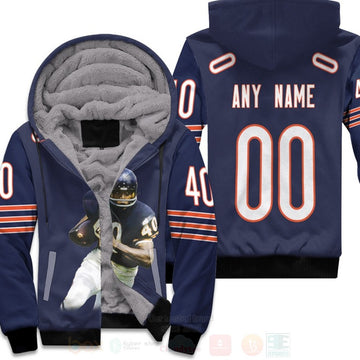 Chicago Bears Gale Sayers 40 Nfl Navy Personalized 3D Fleece Hoodie - Hot Sale 2024