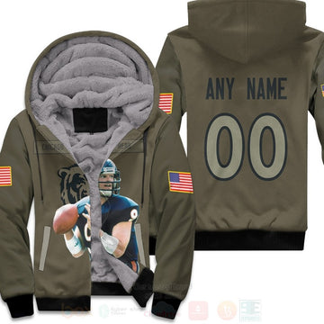 Chicago Bears Jim Mcmahon 9 Nfl Olive Personalized 3D Fleece Hoodie - Hot Sale 2024