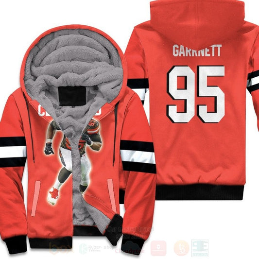 Cleveland Browns Myles Garrett 95 Nfl Orange 3D Fleece Hoodie - Hot Sale 2024