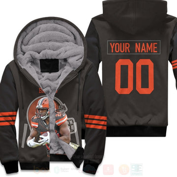 Cleveland Browns Nick Chubb 24 Nfl Personalized 3D Fleece Hoodie - Hot Sale 2024