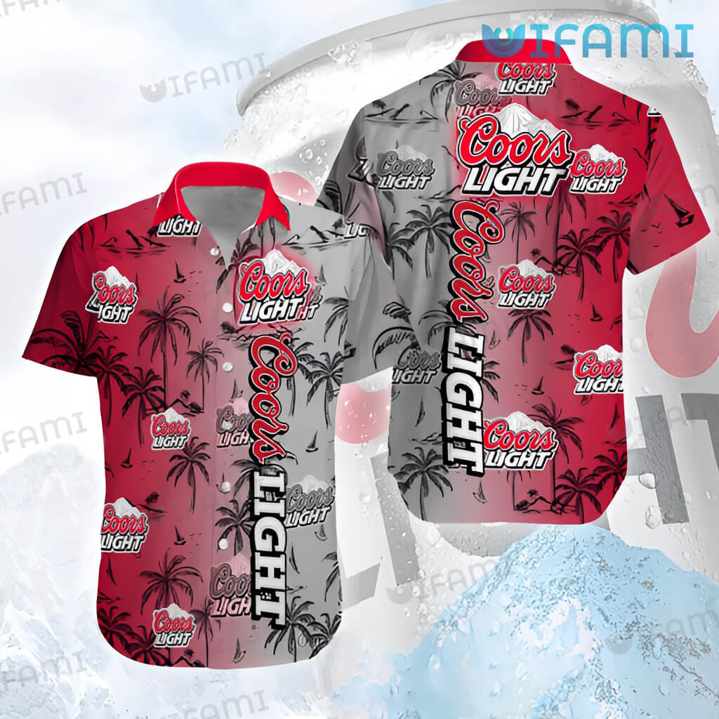 Coors Light Hawaiian Shirt Coconut Tree Gift For Beer Lovers - Personalized Gifts: Family, Sports, Occasions, Trending