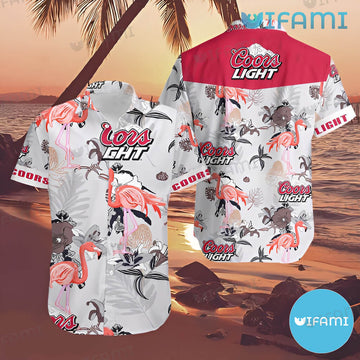 Coors Light Hawaiian Shirt Flamingo Beer Lovers Gift - Personalized Gifts: Family, Sports, Occasions, Trending