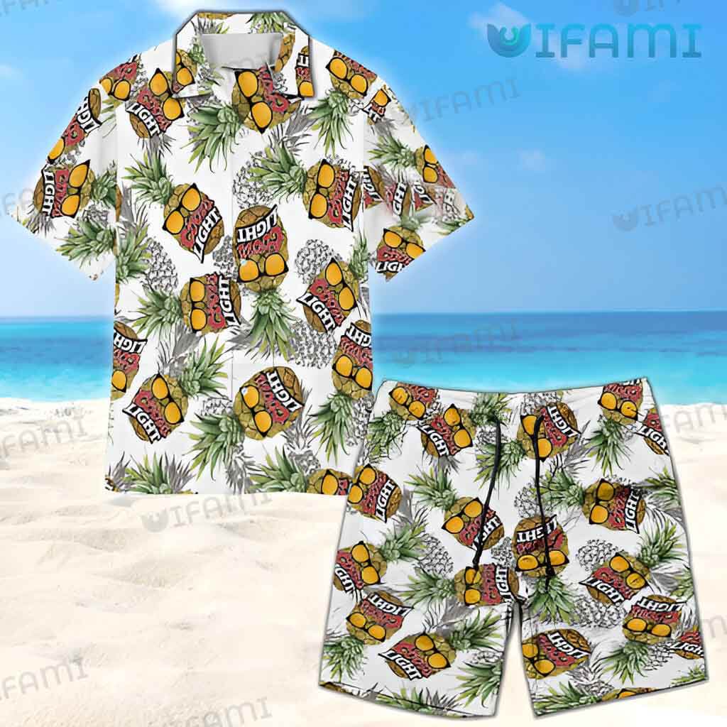 Coors Light Hawaiian Shirt Funny Pineapple Beer Lovers Gift - Personalized Gifts: Family, Sports, Occasions, Trending