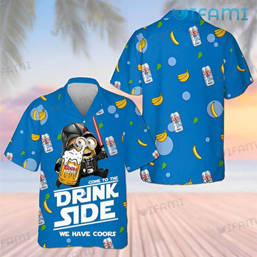 Coors Light Hawaiian Shirt Minions Dark Side Beer Lovers Gift - Personalized Gifts: Family, Sports, Occasions, Trending