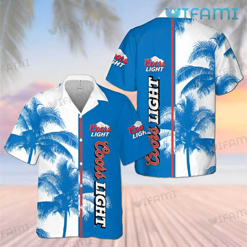 Coors Light Hawaiian Shirt Palm Tree Gift For Beer Lovers - Personalized Gifts: Family, Sports, Occasions, Trending