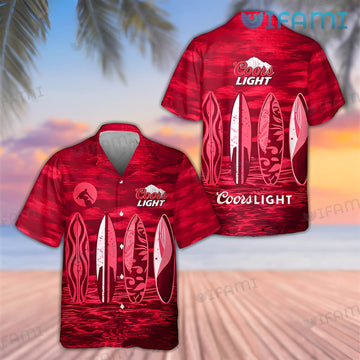 Coors Light Hawaiian Shirt Surfing Gift For Beer Lovers - Personalized Gifts: Family, Sports, Occasions, Trending