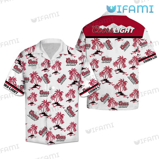 Coors Light Hawaiian Shirt Tropical Palm Tree Beer Lovers Gift - Personalized Gifts: Family, Sports, Occasions, Trending