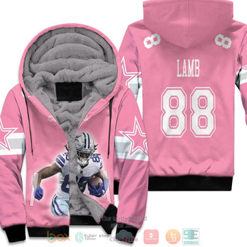 Dallas Cowboys Ceedee Lamb 88 Nfl Pink Fleece Hoodie - Hot Sale 2024