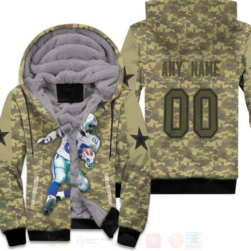 Dallas Cowboys Emmitt Smith 22 Nfl Camo Personalized 3D Fleece Hoodie - Hot Sale 2024