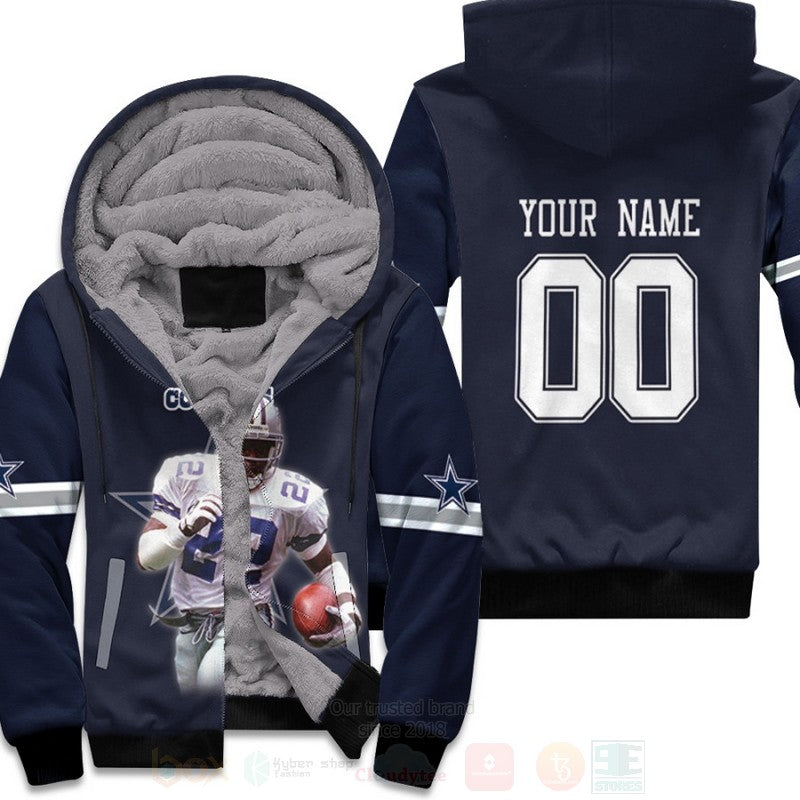 Dallas Cowboys Emmitt Smith 22 Nfl Navy Personalized 3D Fleece Hoodie - Hot Sale 2024