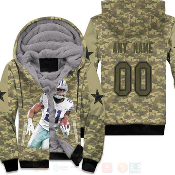 Dallas Cowboys Ezekiel Elliott 21 Nfl Camo Personalized 3D Fleece Hoodie - Hot Sale 2024