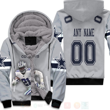 Dallas Cowboys Ezekiele Elliott 21 Nfl White Personalized 3D Fleece Hoodie - Hot Sale 2024