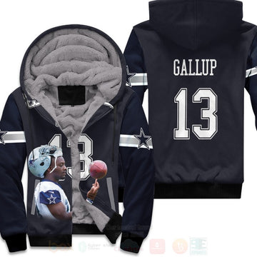 Dallas Cowboys Michael Gallup 13 Player Nfl Navy 3D Fleece Hoodie - Hot Sale 2024