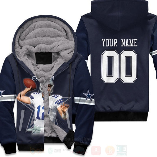 Dallas Cowboys Tom Brady 12 Nfl Legendary Leader Navy Personalized 3D Fleece Hoodie - Hot Sale 2024