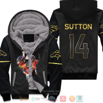 Denver Broncos Courtland Sutton 14 Nfl Black Golden Fleece Hoodie - Hot Sale 2024