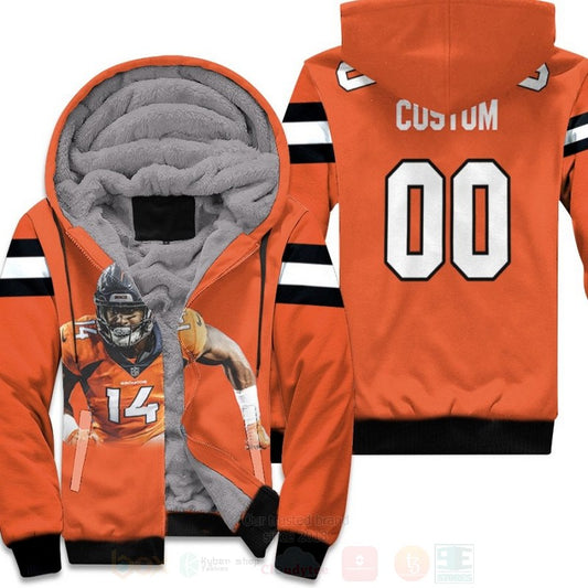 Denver Broncos Courtland Sutton 14 Nfl Orange Personalized 3D Fleece Hoodie - Hot Sale 2024