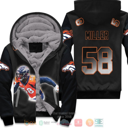 Denver Broncos Von Miller 58 Nfl Black Fleece Hoodie - Hot Sale 2024