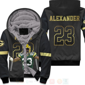 Green Bay Packers Jaire Alexander 23 Nfl Black Golden 3D Fleece Hoodie - Hot Sale 2024