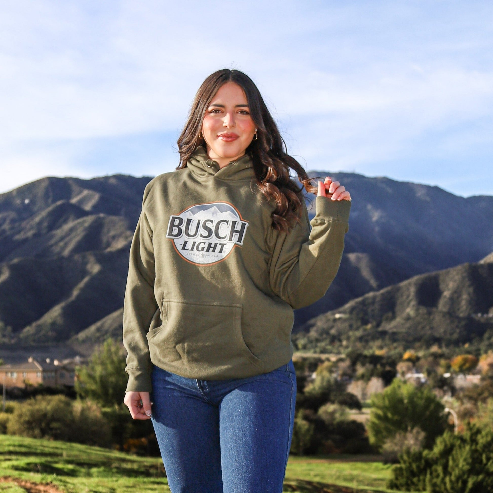 Busch Light Camo Can Logo Hoodie